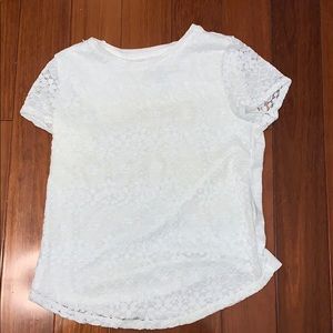 Abercrombie Kids White Flower Shirt NEVER WORN
